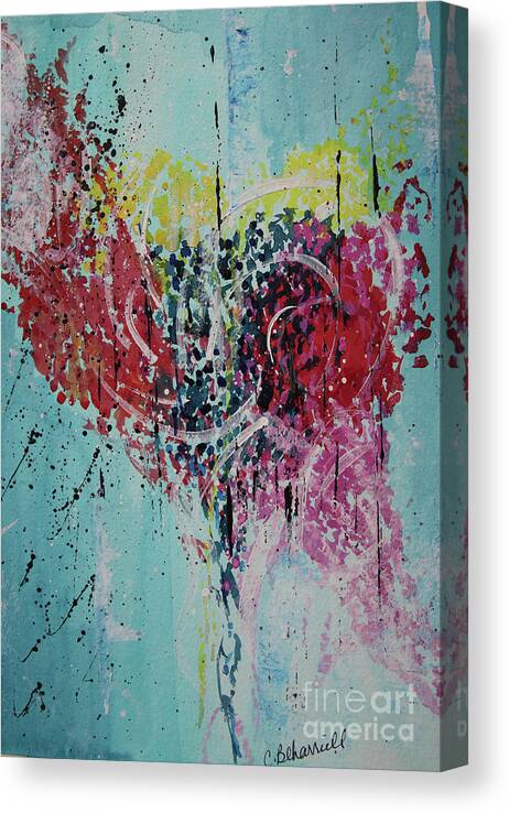 Whispy Canvas Print featuring the painting Continuous Love by Cathy Beharriell