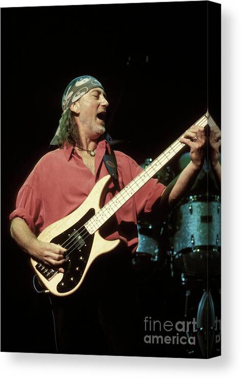 Deep Purple Canvas Print featuring the photograph Deep Purple Roger Glover #4 by Concert Photos