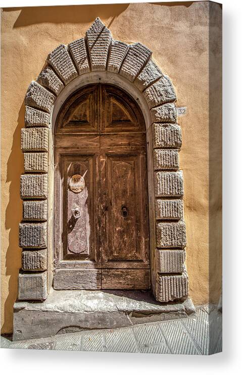 Tuscany Canvas Print featuring the photograph Door Thirty Two of Tuscany by David Letts