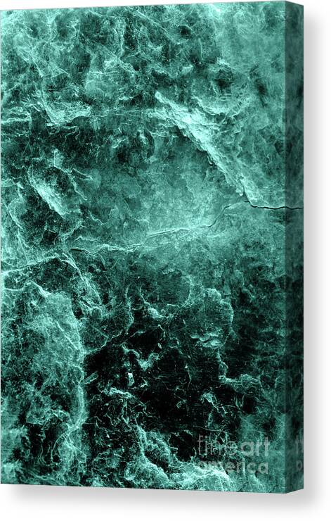 Color Canvas Print featuring the mixed media Enigmatic Deep Green Marble #1 #decor #art by Anitas and Bellas Art