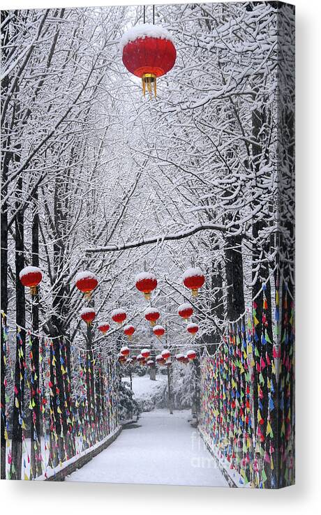 Chinese Culture Canvas Print featuring the photograph Festive Season In Northern China by Tcyuen