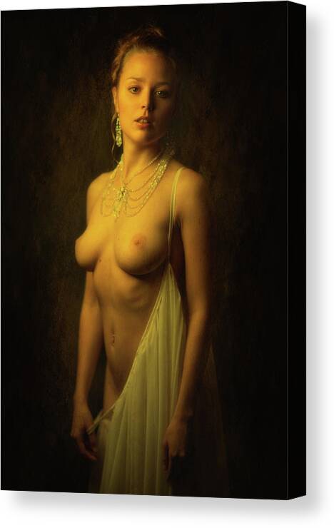 Fine Art Nude Canvas Print featuring the photograph First Night by Zachar Rise