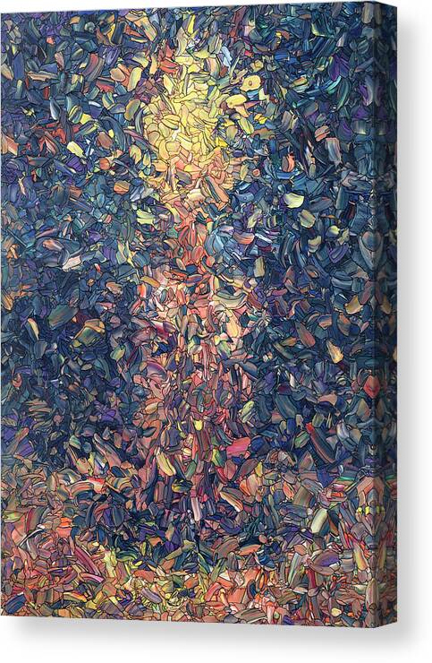 Candle Canvas Print featuring the painting Fragmented Flame by James W Johnson