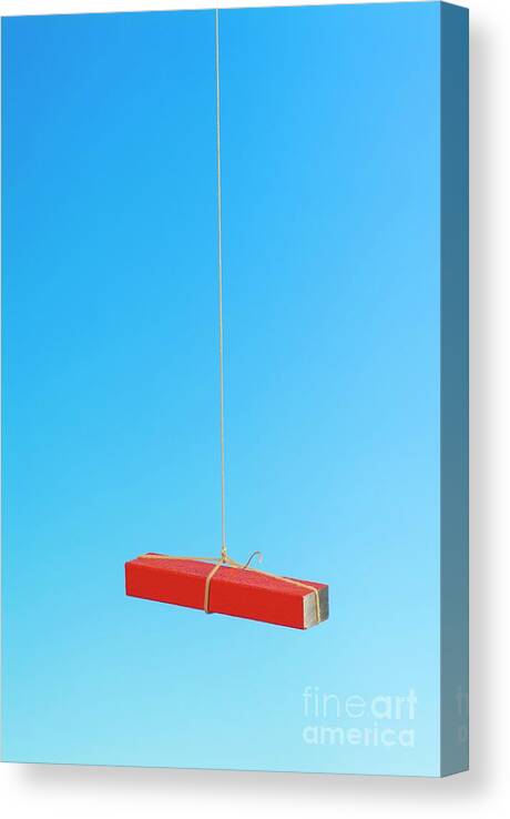 Bar Magnet Canvas Print featuring the photograph Free-hanging Magnet by Martyn F. Chillmaid/science Photo Library