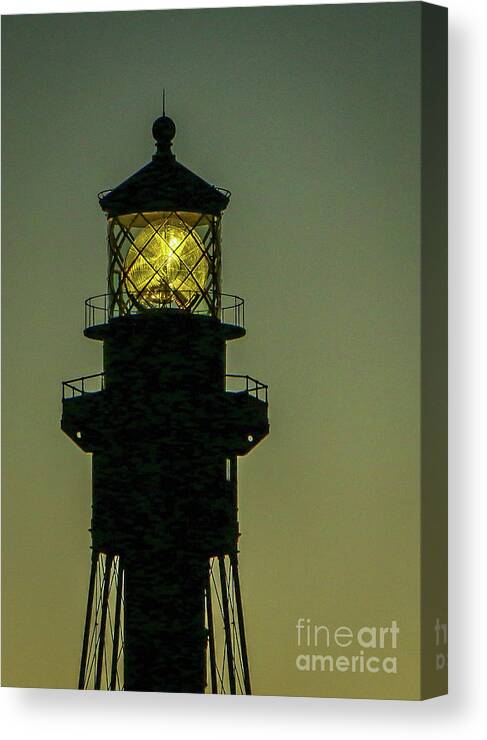 Lighthouse Canvas Print featuring the photograph Fresnel Lens Glow by Tom Claud