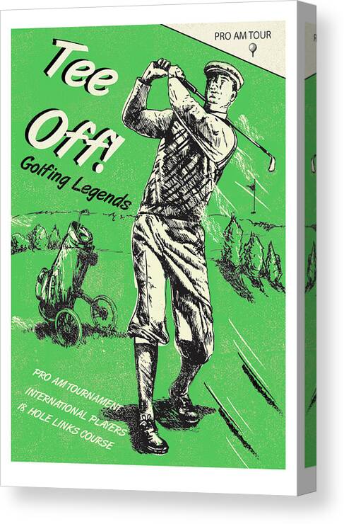 Golf Canvas Print featuring the digital art Golf by Jill White