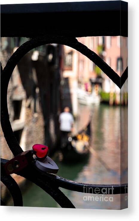 Venice Canvas Print featuring the photograph Hearts in Venice by The P
