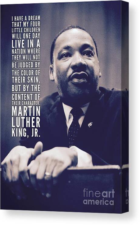 Martin Luther King Speech Canvas Print A4 Size 297 x 210mm