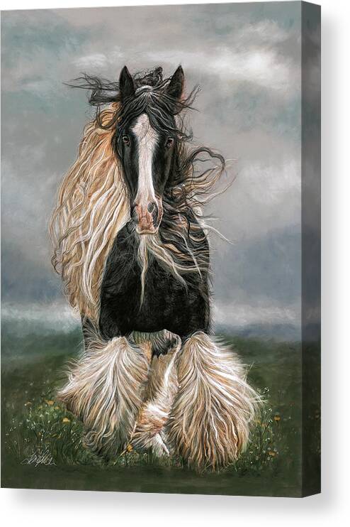 Gypsy Horse Canvas Print featuring the painting Jim of the Eight Beatitudes by Terry Kirkland Cook