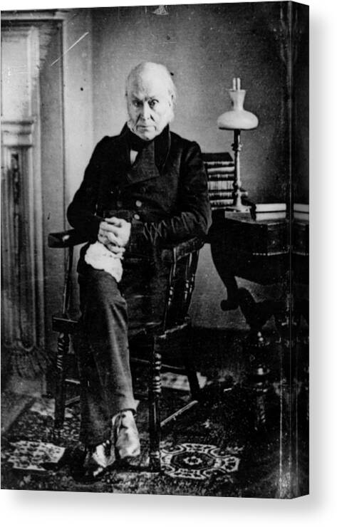 John Quincy Adams Canvas Print featuring the photograph John Quincy Adams by Hulton Archive