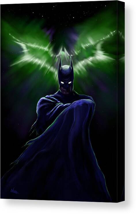 Bat Canvas Print featuring the digital art Like a Bat Out of Hell by Norman Klein