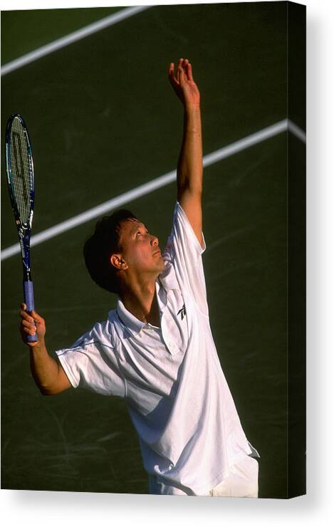 Tennis Canvas Print featuring the photograph Lipton Champs Michael Chang by Al Bello