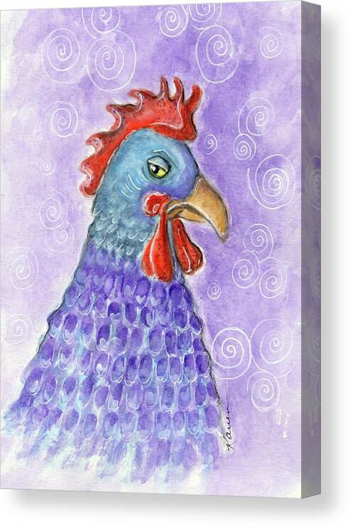 Chicken Canvas Print featuring the painting Looking Good by Karren Case