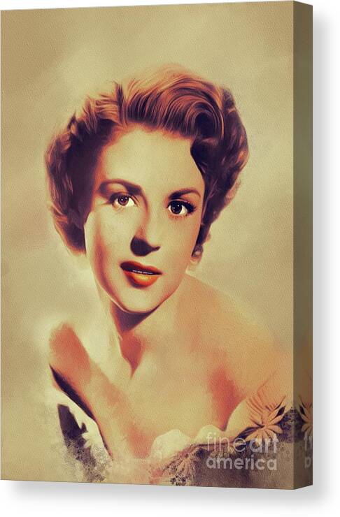 Mala Canvas Print featuring the painting Mala powers, Vintage Actress by Esoterica Art Agency