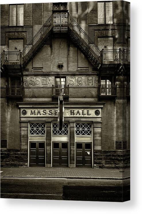 Brian Carson Canvas Print featuring the photograph Massey Hall No 1 Toned Version by Brian Carson