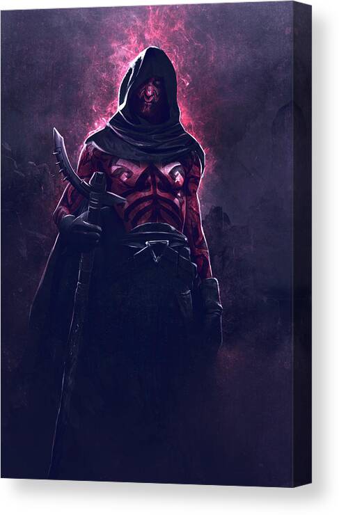 Star Wars Canvas Print featuring the digital art Maul by Guillem H Pongiluppi