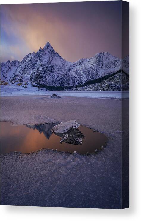 Lofoten Canvas Print featuring the photograph Mirror.. by Fred ge Hol