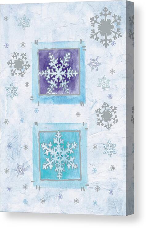 Snow Flakes
Snowflake Canvas Print featuring the painting Natal 01 Neve by Maria Trad
