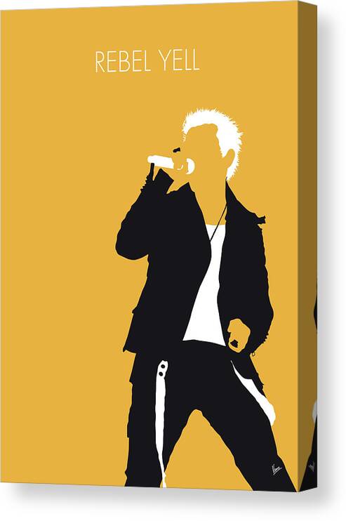 Billy Canvas Print featuring the digital art No284 MY Billy Idol Minimal Music poster by Chungkong Art
