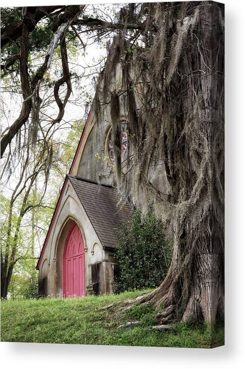 Church Canvas Print featuring the photograph Old Gothic Church by Susan Rissi Tregoning