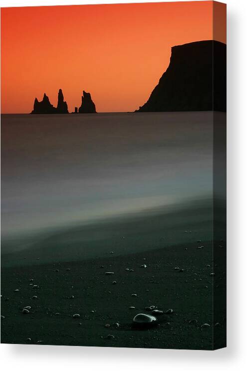 Landscape Canvas Print featuring the photograph Pillars Of Rock by Bragi Ingibergsson -