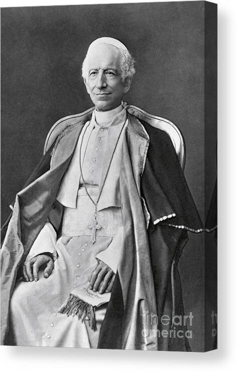 People Canvas Print featuring the photograph Pope Leo Xiii by Bettmann