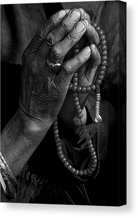 Prayer Canvas Print featuring the photograph Prayer by Subhash Sapru