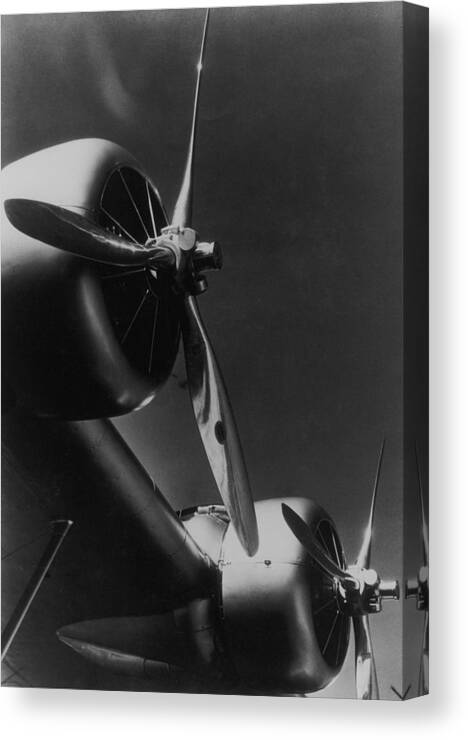 Aircraft Canvas Print featuring the photograph Propellers by Margaret Bourke-White