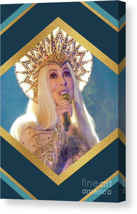 Cher Canvas Print featuring the digital art Queen Cher by Cher Style