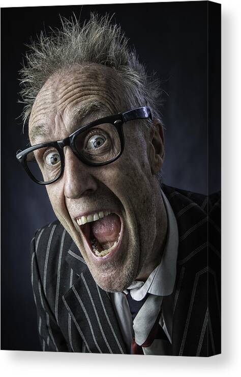 Humour Canvas Print featuring the photograph "in Your Face" by Ross Oscar