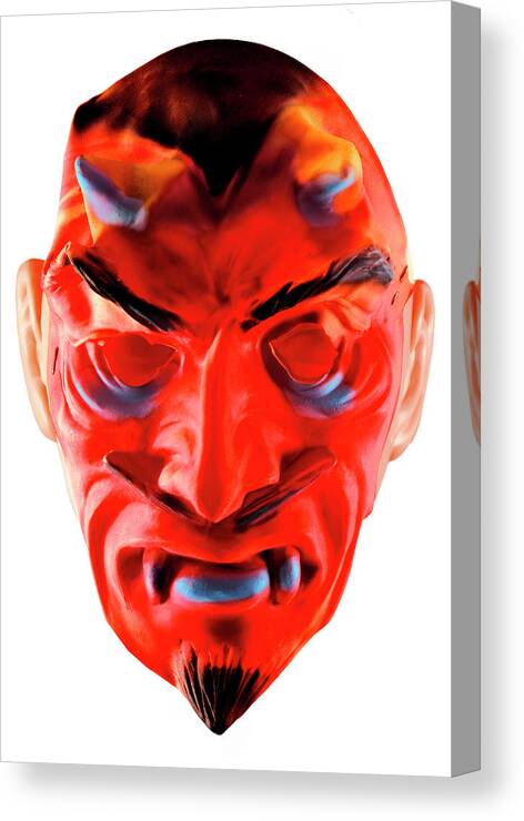 Afraid Canvas Print featuring the drawing Red Devil Mask by CSA Images