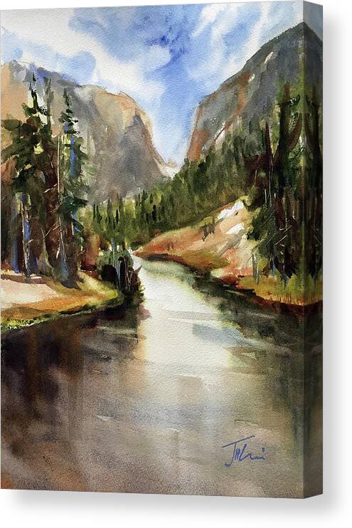 Colorado Canvas Print featuring the painting Rocky Mountain High by Judith Levins