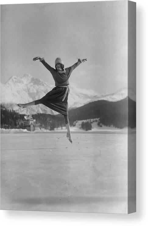 People Canvas Print featuring the photograph Skating Display by General Photographic Agency