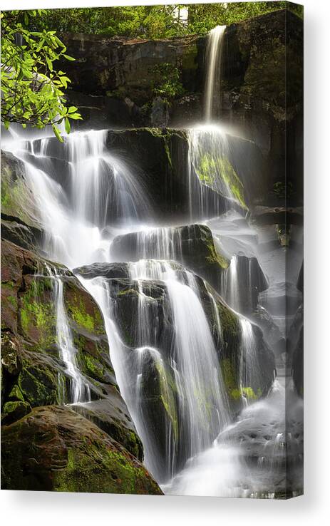 Smoky Mountains Waterfall Canvas Print featuring the photograph Smoky Mountains Waterfall by Jonathan Ross