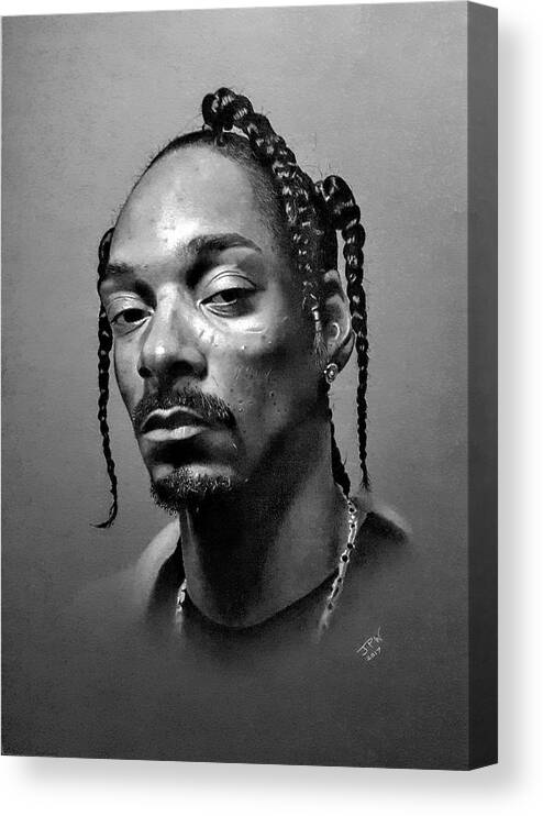 Snoop Canvas Print featuring the drawing Snoop Dogg by JPW Artist
