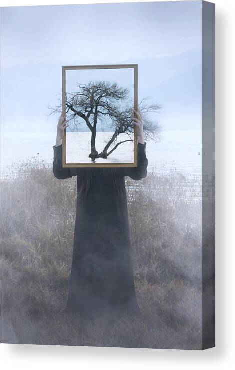 Conceptual Canvas Print featuring the photograph So Called Thinking by Terry F