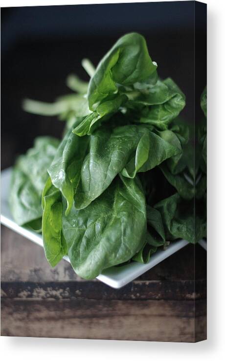 Leaf Vegetable Canvas Print featuring the photograph Spinach by Shawna Lemay