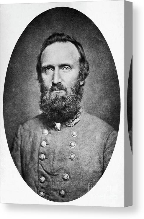 Stonewall Jackson - Confederate General Canvas Print featuring the photograph Stonewall Jackson by Bettmann