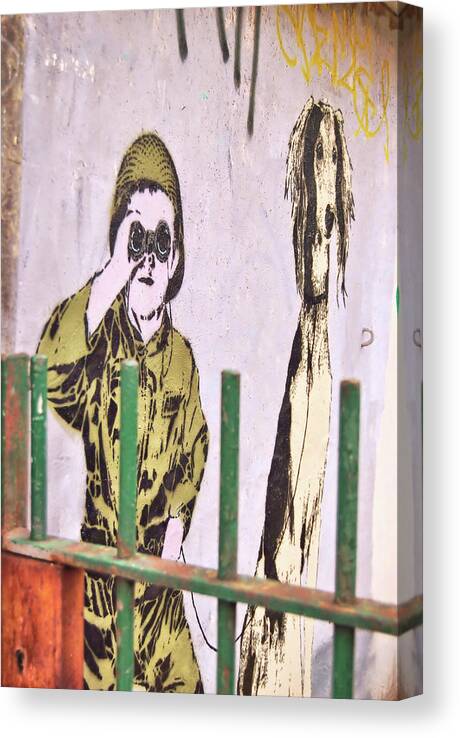 Afghan Canvas Print featuring the photograph Street Art London by JAMART Photography