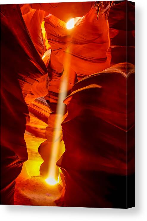 Upper Antelope Canyon Canvas Print featuring the photograph Sun Beam by Shin Woo Ryu