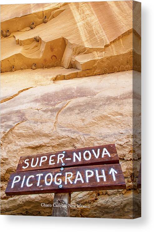 Supernova Canvas Print featuring the photograph Supernova Pictograph by Britt Runyon