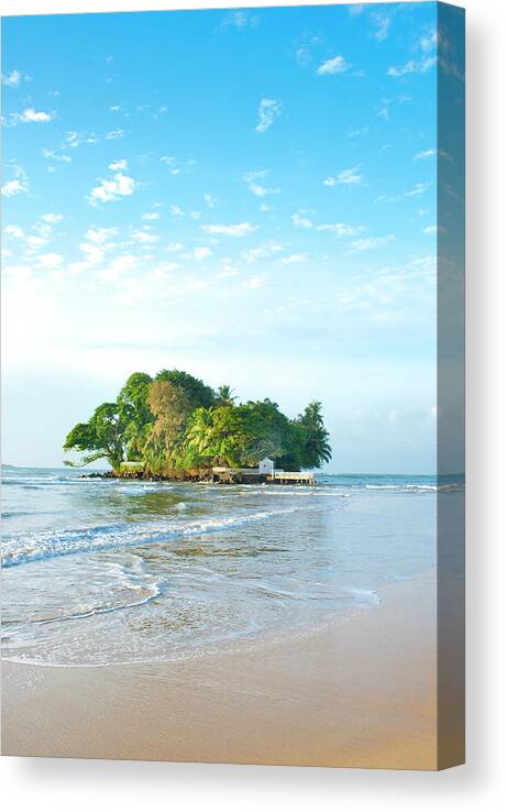 Tranquility Canvas Print featuring the photograph Taprobane Island, Sri Lanka by Dhammika Heenpella / Images Of Sri Lanka