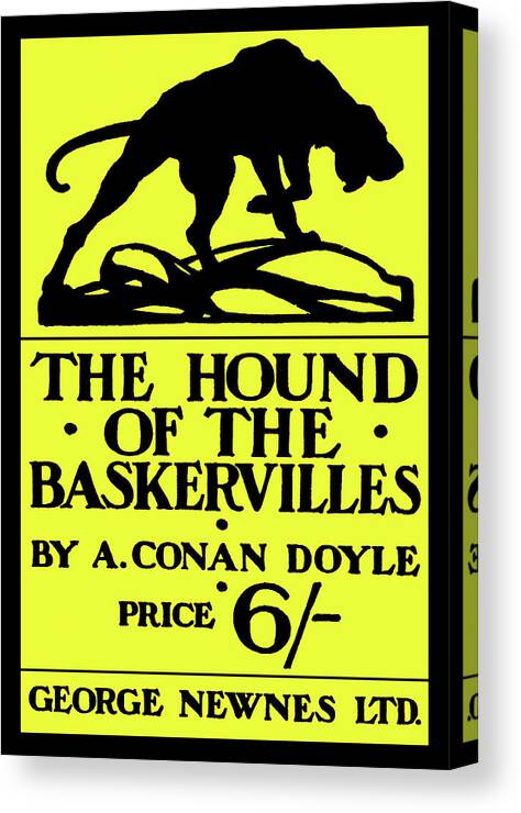 Sherlock Canvas Print featuring the painting The Hound of the Baskervilles #4 (book cover) by Unknown