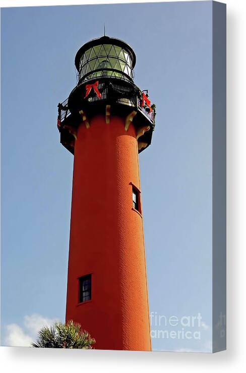 Jupiter Canvas Print featuring the photograph The Jupiter Lighthouse by D Hackett