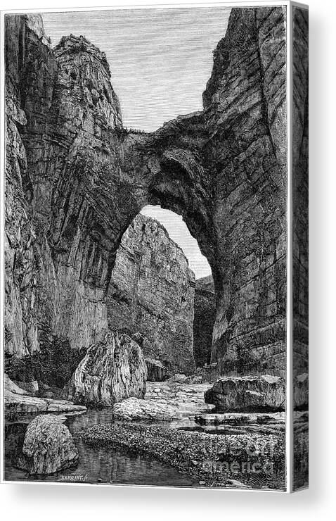 Engraving Canvas Print featuring the drawing The Natural Arch Of Constantine, C1890 by Print Collector
