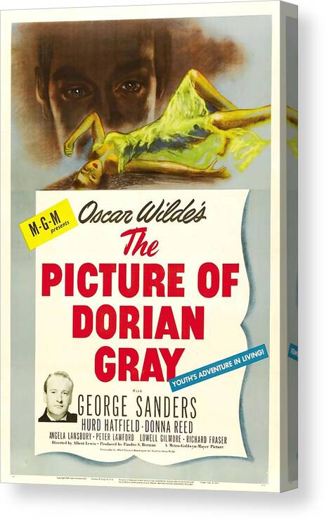 1940s Canvas Print featuring the photograph The Picture Of Dorian Gray -1945-. by Album