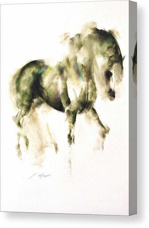 Horse Canvas Print featuring the painting Sante by Janette Lockett