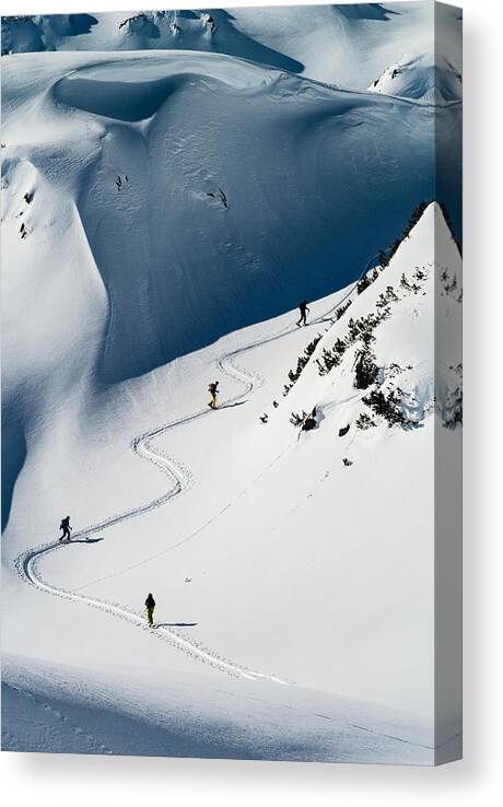 Ski Canvas Print featuring the photograph The Way Up (4) by Cedric Popp