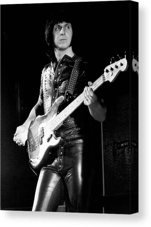 Rock Music Canvas Print featuring the photograph The Who Bassist Performing by Tom Copi