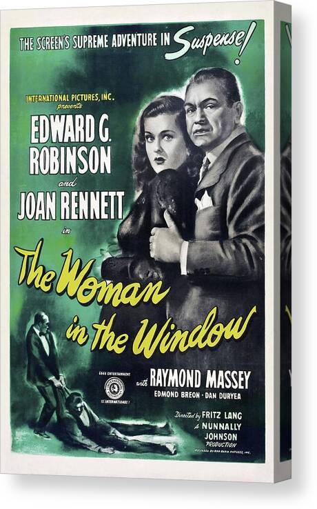 1940s Canvas Print featuring the photograph The Woman In The Window -1944-. by Album